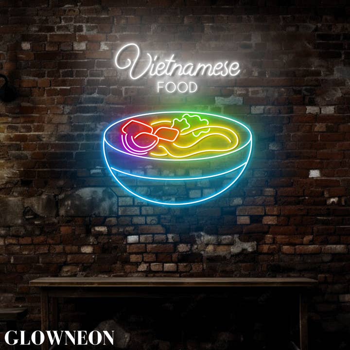 Glow Neon - Wholesale Neon Sign - Vietnamese Food Neon Sign, Vietnamese Restaurant Wall Decor3