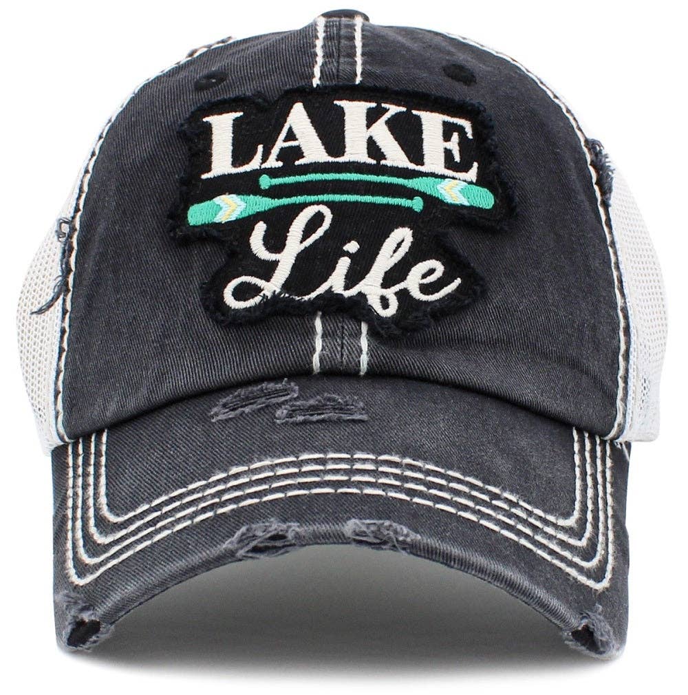 MiMi Wholesale - Wholesale Trucker Hat - Women's - KBV1428 "Lake Life" Vintage Distressed Cotton Cap6