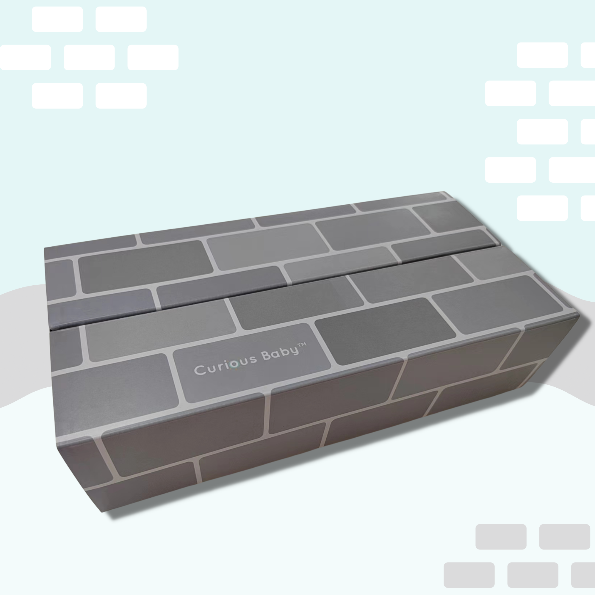 Curious Baby - Wholesale Building Set - Kids - Modern Grey Gross Motor Building Bricks - Set of 25 (Pre-Ord1