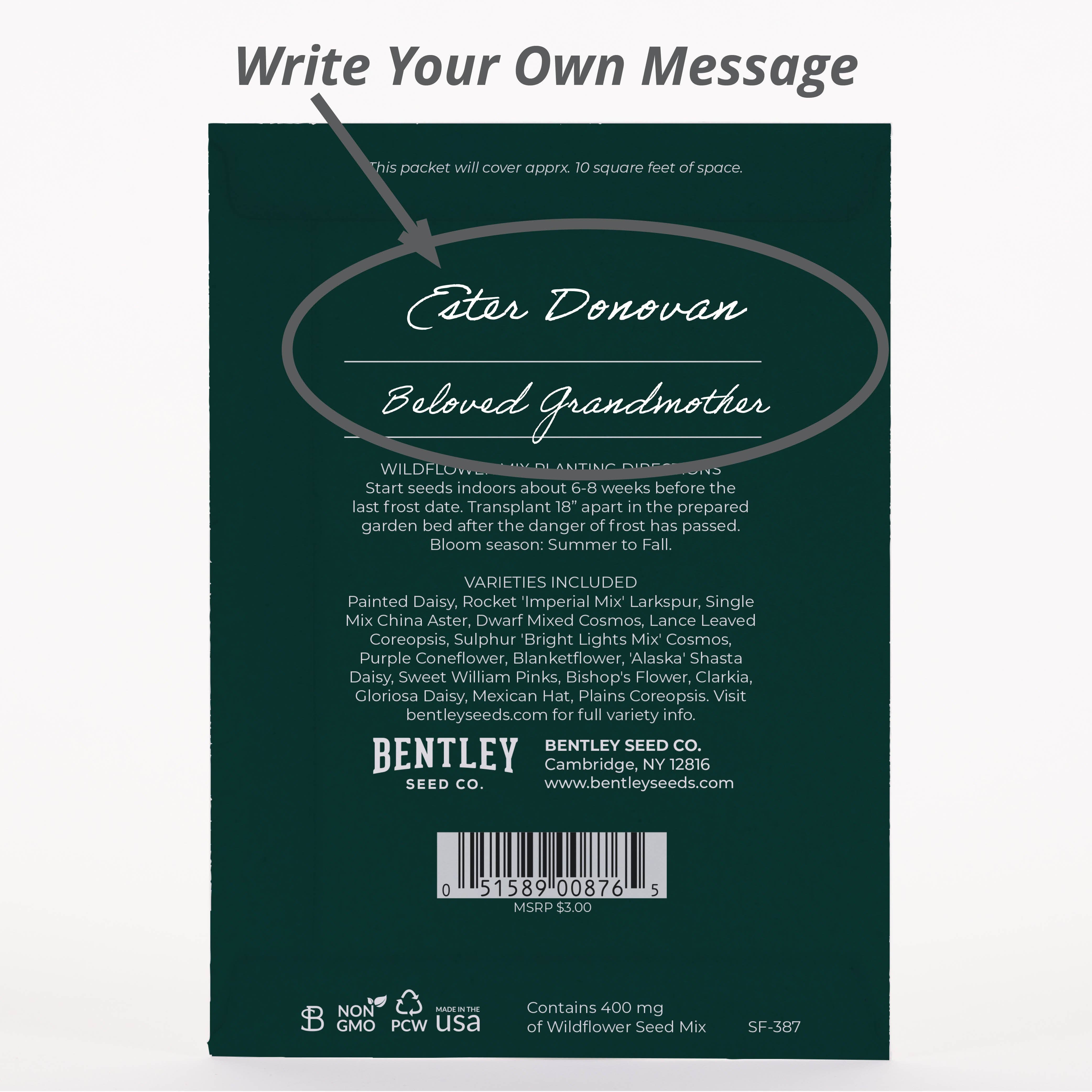Bentley Seed Co. - Vente Carte de condoléances - Avec toute notre sympathie - Sachets de graines Wildflower Mix4