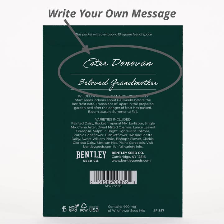 Bentley Seed Co. - Wholesale Sympathy Card - With Heartfelt Sympathy - Wildflower Mix Seed Packets4