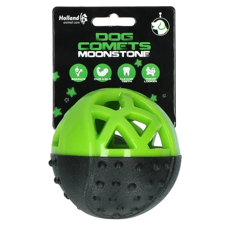Dog Comets Moonstone Treat Ball Round Green for wholesale by Hofman Animal Care