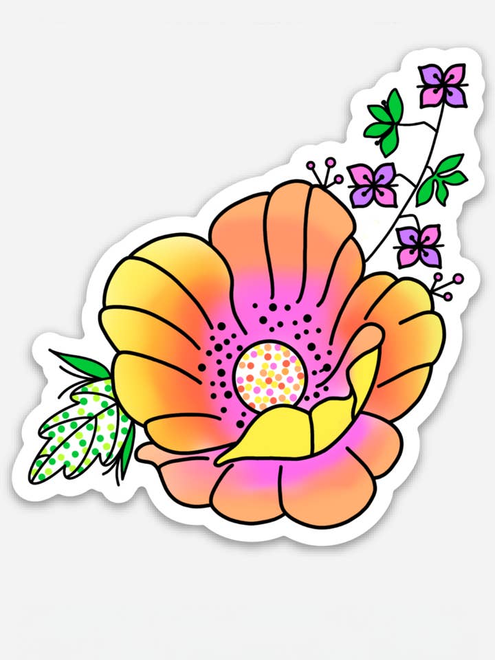 Autocolante Poppy Direito por atacado de Liminal Moon Art Club