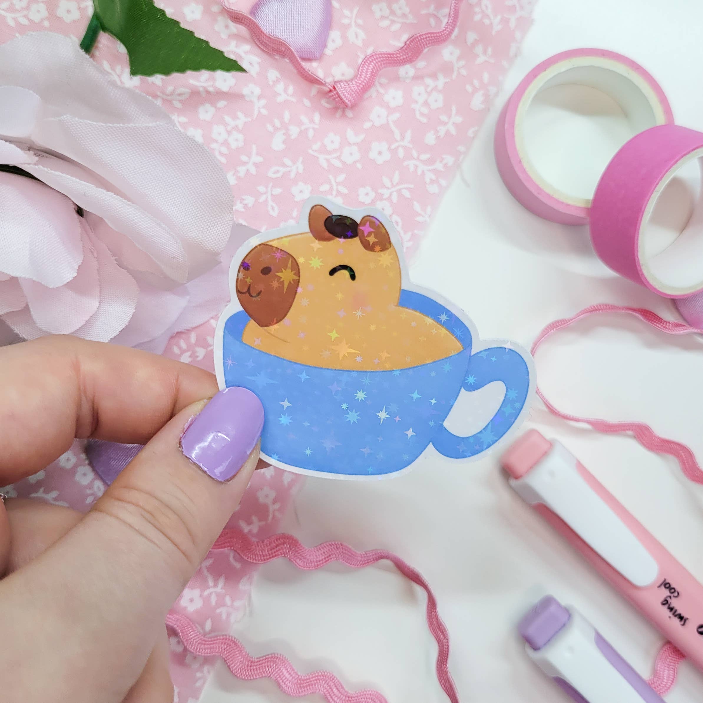 Okupoku – wholesale Sticker – Capybaras in things Sticker pack4