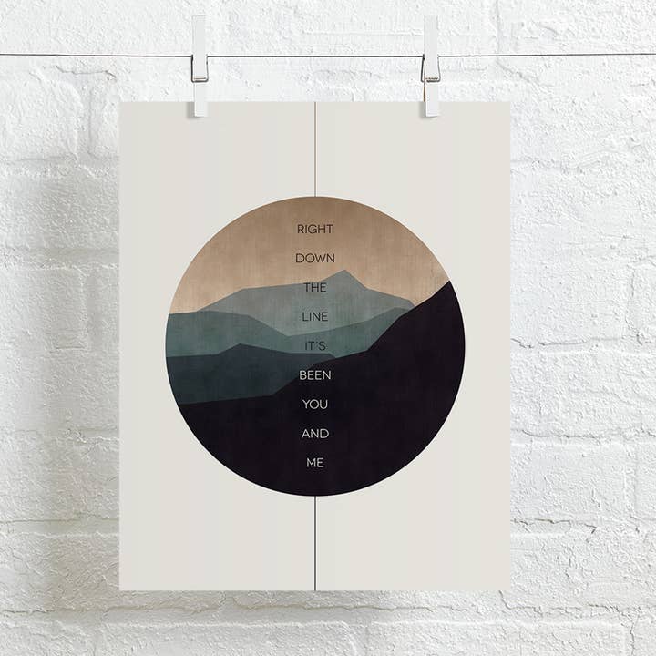 Journey | Faithfully song lyric wall art music print for wholesale by Lyrical Artworks