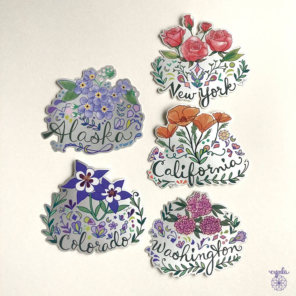 Cynla - Wholesale Sticker - California State Flower Stickers - stickers, 3.5 inch vinyl1