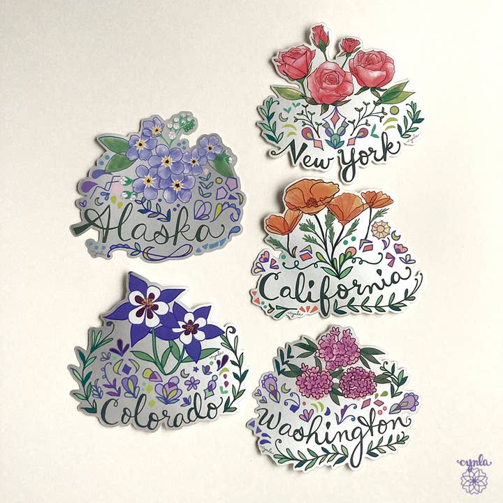 Cynla - Wholesale Sticker - California State Flower Stickers - stickers, 3.5 inch vinyl1