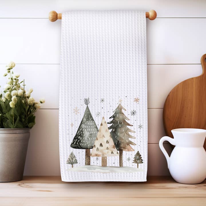 Fernville Creations - Wholesale Tea Towel - Holiday and Winter Tree Kitchen Hand Towel Decor7