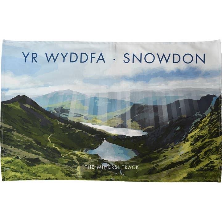 Town Towels - Wholesale Tea Towel - Snowdon/Yr Wyddfa - Miners' Track tea towel