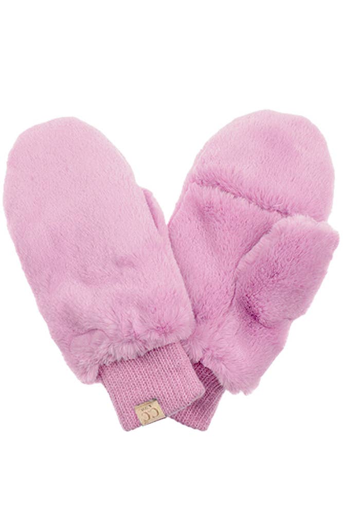 Hana - Vente Gants – enfant - Gants convertibles en fausse fourrure C.C pour enfants3