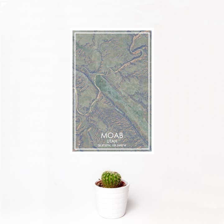 Impresión de mapa UT Moab Tarde para venta al por mayor de JACE.design