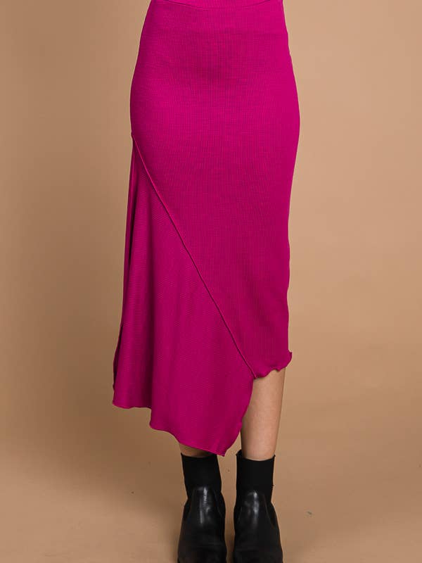 Culture Code - Wholesale Skirt - Women's - CBR1843X - ASYMMETRY MIDI SKIRT15