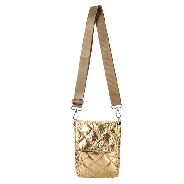 Gewatteerde schoudertas van imitatieleer voor dames voor wholesale door Nima Accessories Inc