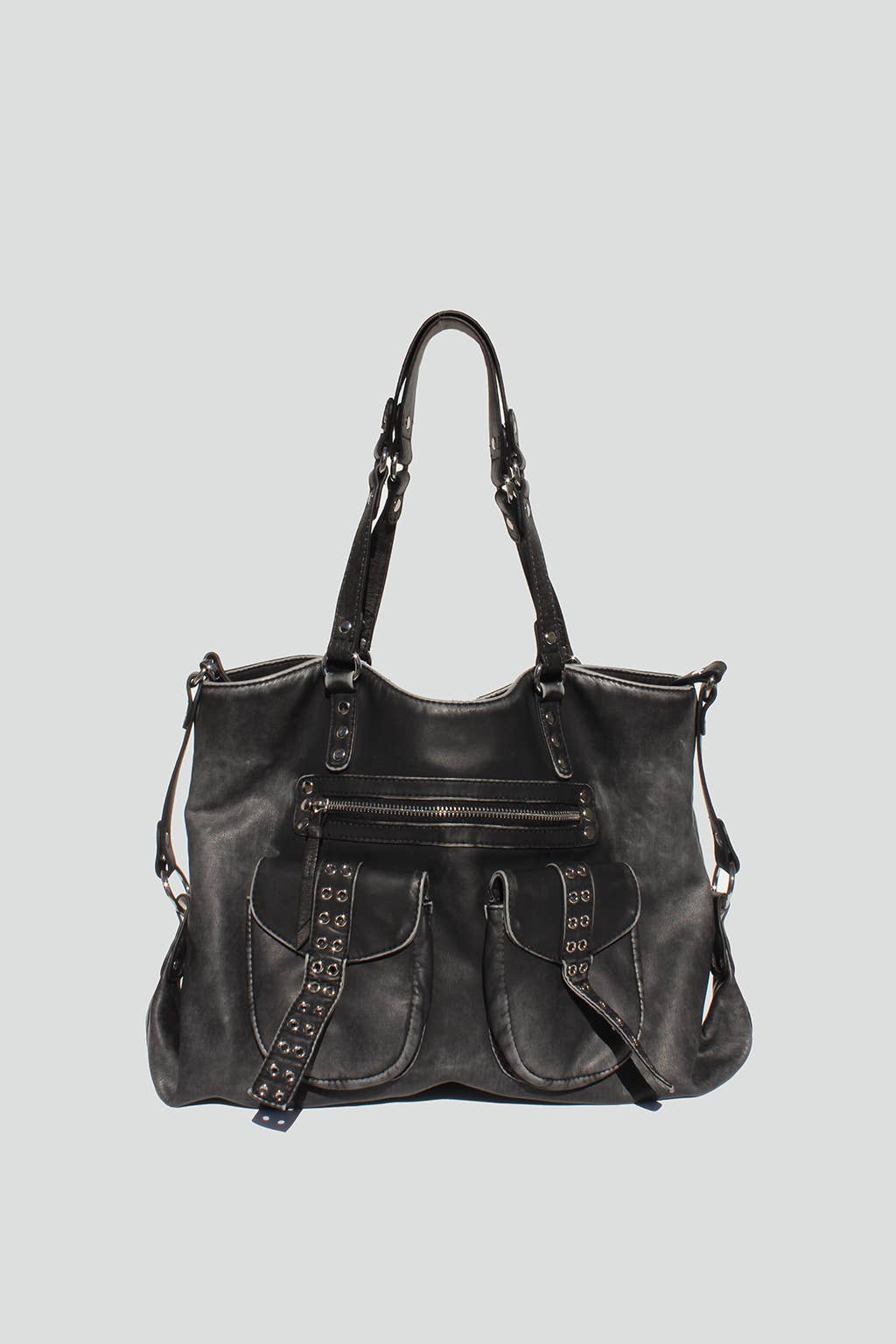 STREET LEVEL - Wholesale Tote Bag - Women's - Remi Studded Distressed Tote4