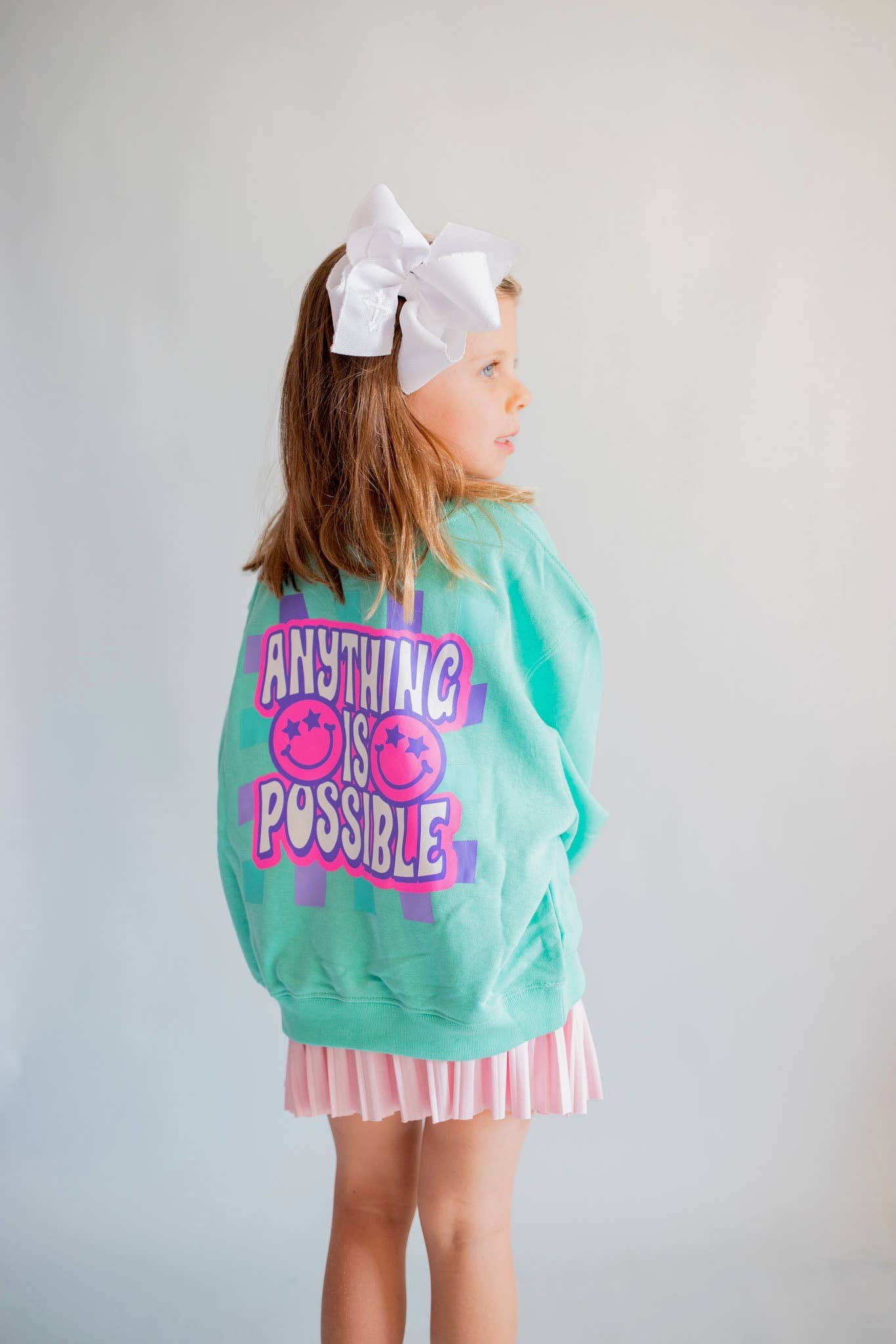 XOXO by magpies - Venta al por mayor Sudadera - Niños - Sudadera Sonriente "XOXO by Magpies Anything is Possible" | Aqua