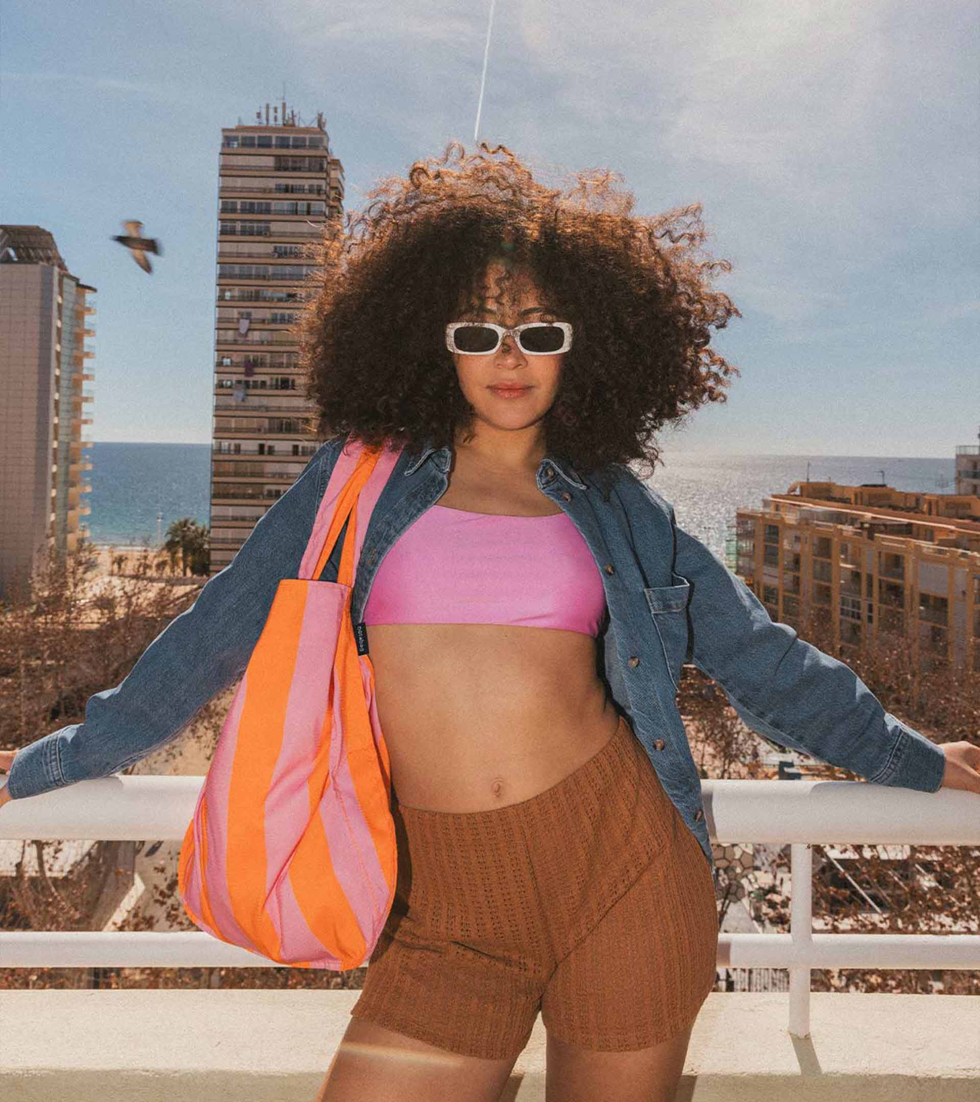 Notabag - Wholesale Tote Bag - Unisex - Notabag - Orange/Pink Stripes, Summer, Spring1