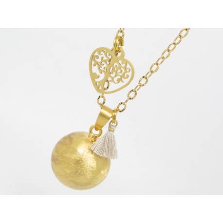 SLÄT BORSTAT GULD MODERSKAP HALSBAND LIVETS TRÄD OCH POM för wholesale av F de Bm créations