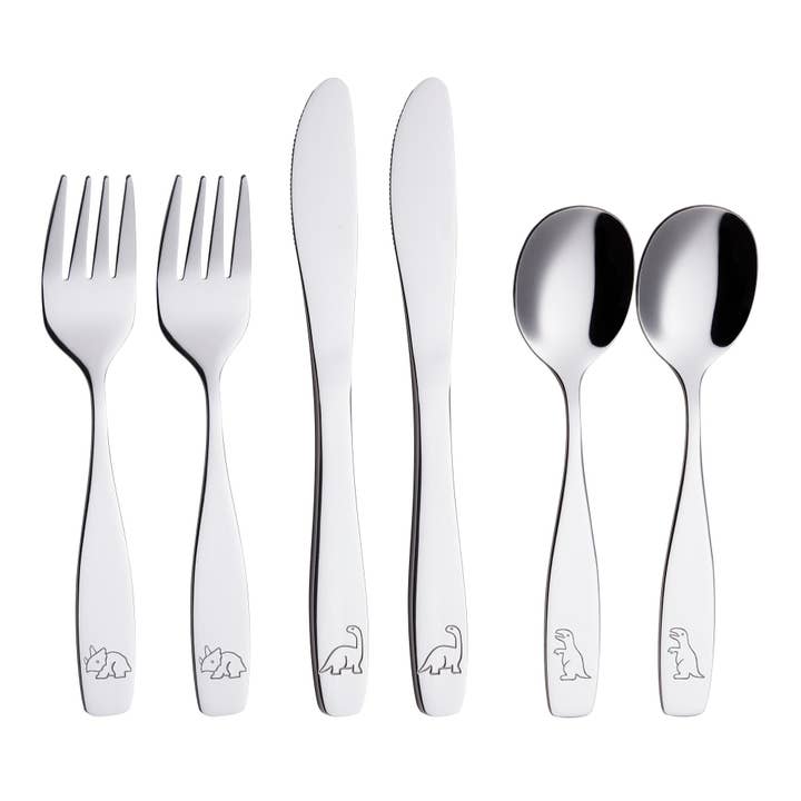 ANNOVA Animals Kids Safe Silverware 6 Pieces Flatware Set Stainless Steel for wholesale by ANNOVA