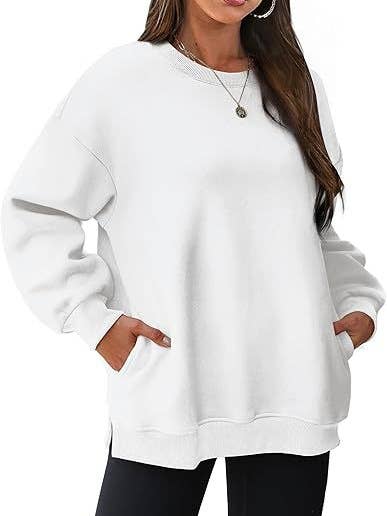 Rosa Clothing - Wholesale Sweatshirt - Women's - basic plain r-neck loose lightweight fleece sweatshirt