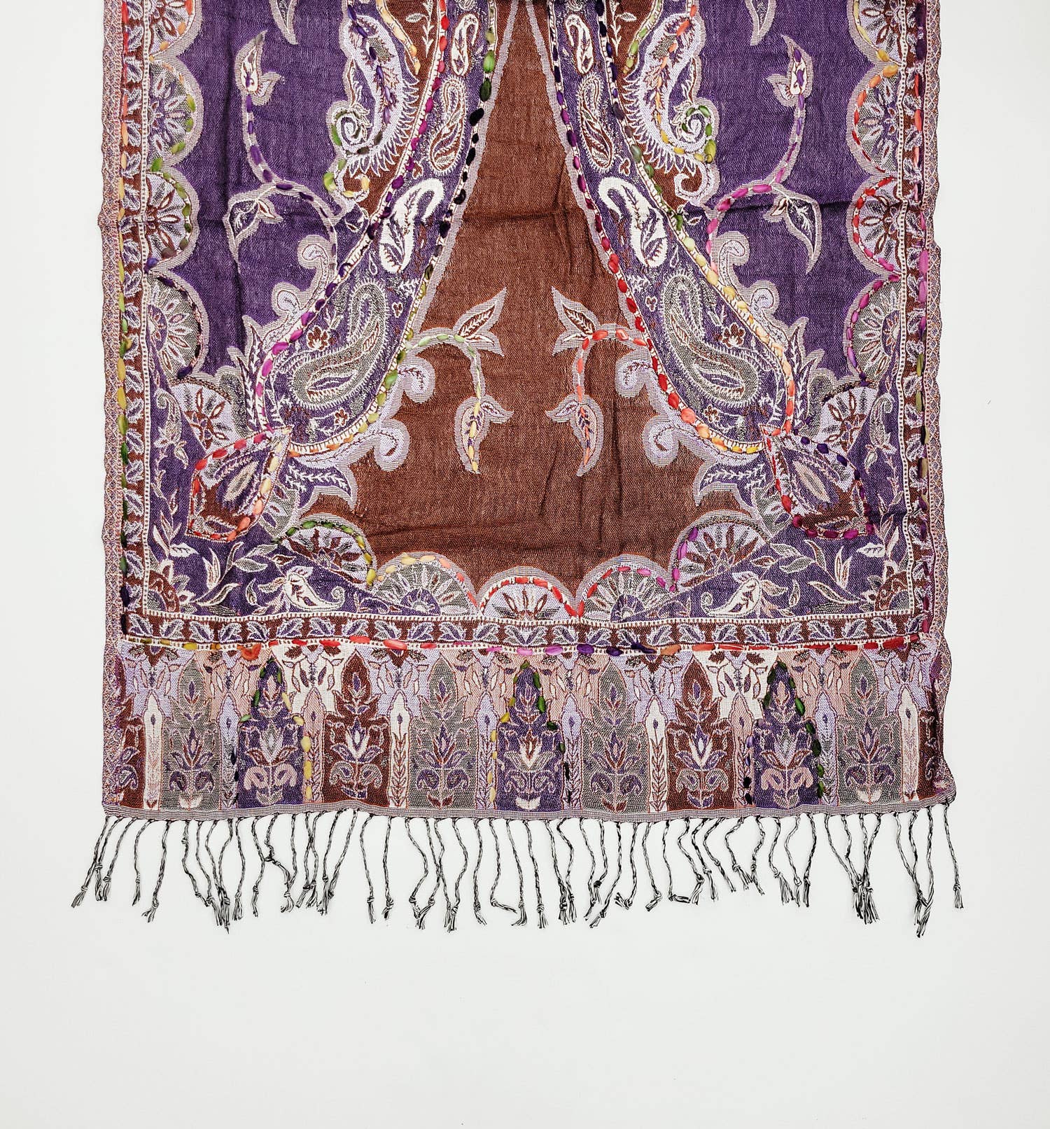 Raj Trading & Imports (USA) Inc. - Wholesale Scarf - Women's - Amanda Thick Stitch Embroidered Scarf Shawl23