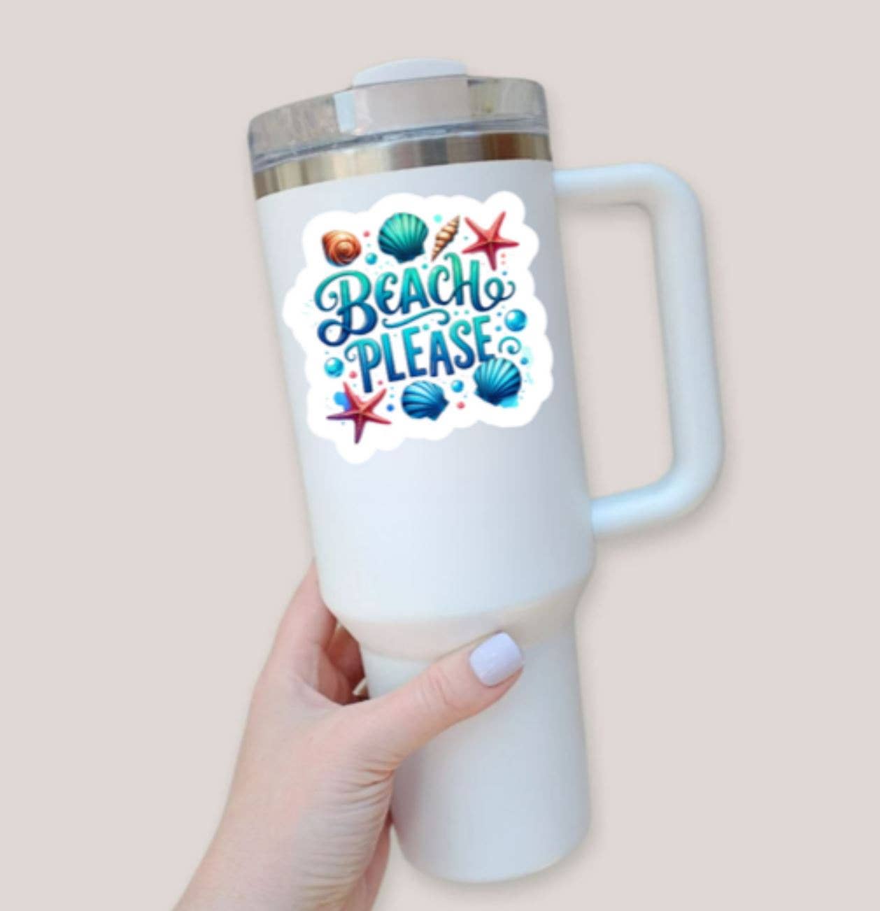 Blu Butterfly Stickers - Wholesale Sticker - Beach Therapy Sticker, Beach Please2