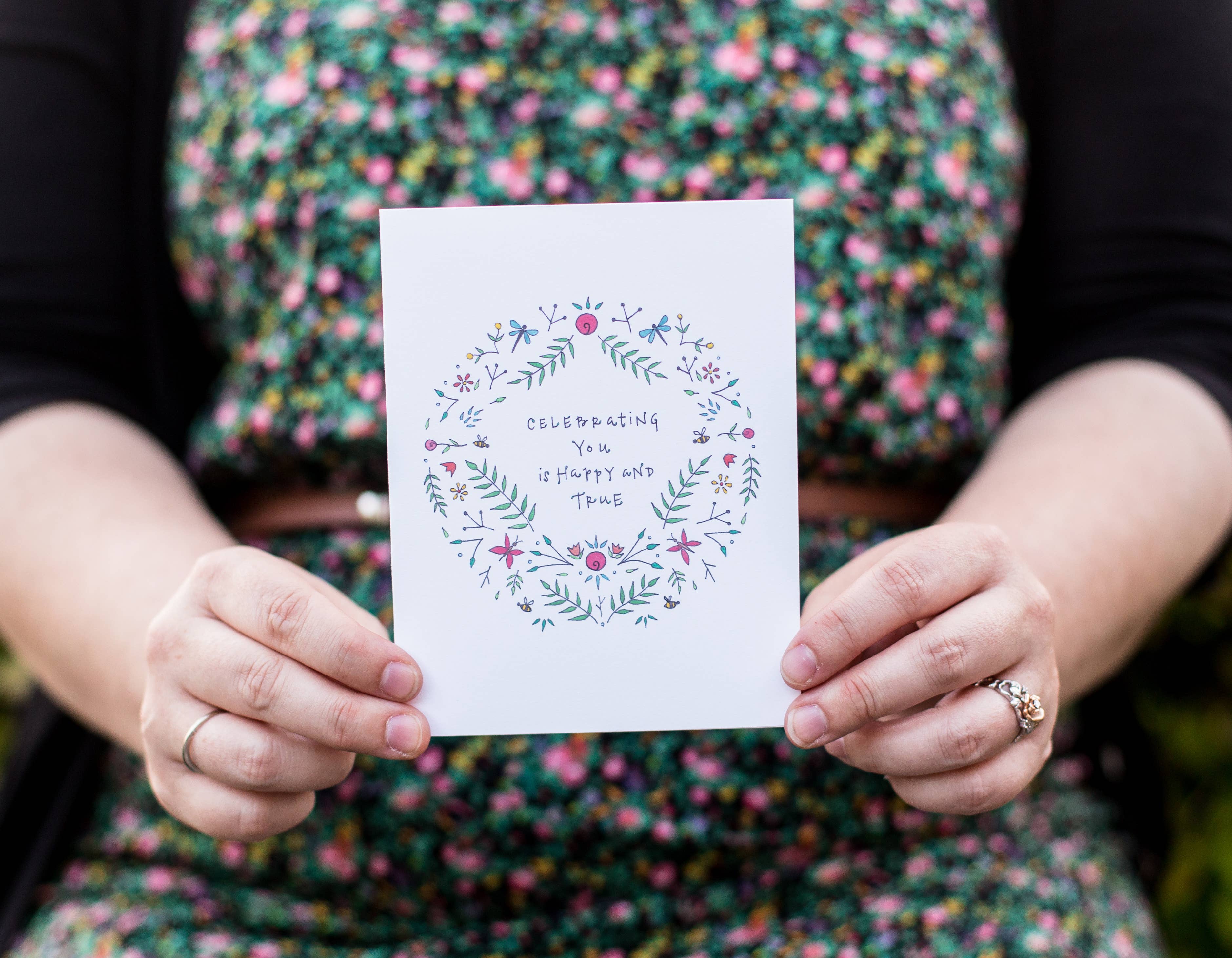 Lacelit | Stationery & Gifts by Kimberly Kuniko - Wholesale Birthday Card - Celebrating You | Birthday, Wedding, & Anniversary Card2