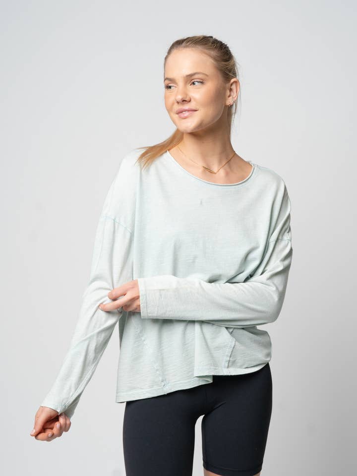 COTTON WASHED OVERSIZED TOP for wholesale by ELLE GREY