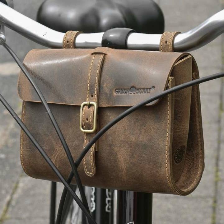 Bike bag XL in vintage leather for wholesale by Globe Trott-Air