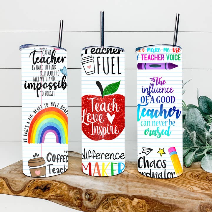Teach Love Inspire 20oz Insulated Tumbler for wholesale by Southern Tribe Wholesale