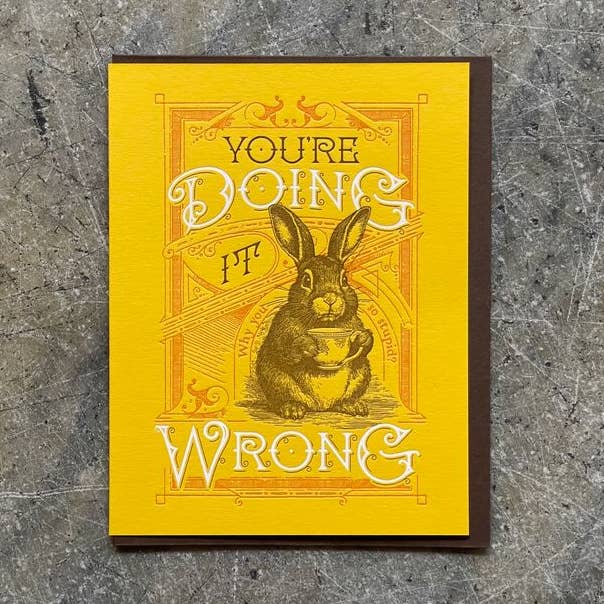 Carte / Faire Mal pour la vente par Somersault Letterpress