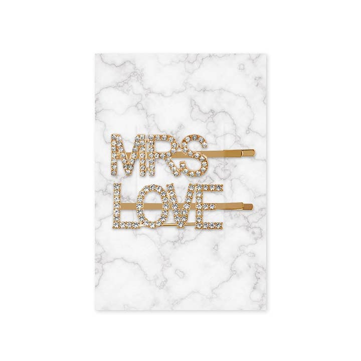 Weddingstar Inc. – wholesale Hair clip – Women’s – Rhinestone Bridal Party Word Hair Clips - Mrs Love