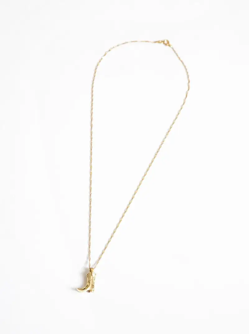 Sweet Cherry Sky – Colar pingente/pendente por atacado – Colar de ouro Bota Cowboy banhado a ouro 18K2