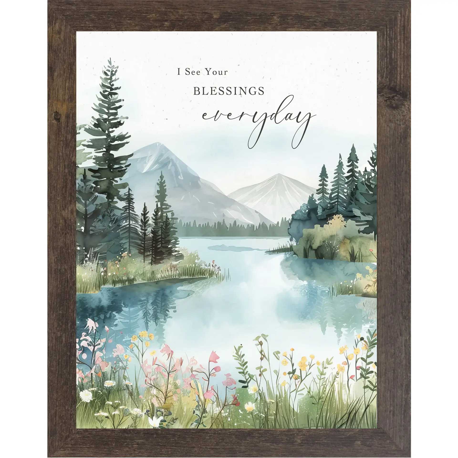 Summer Snow Art - Wholesale Wall Art Set - I See Your Blessings Everyday Forest Mountains Art Decor3