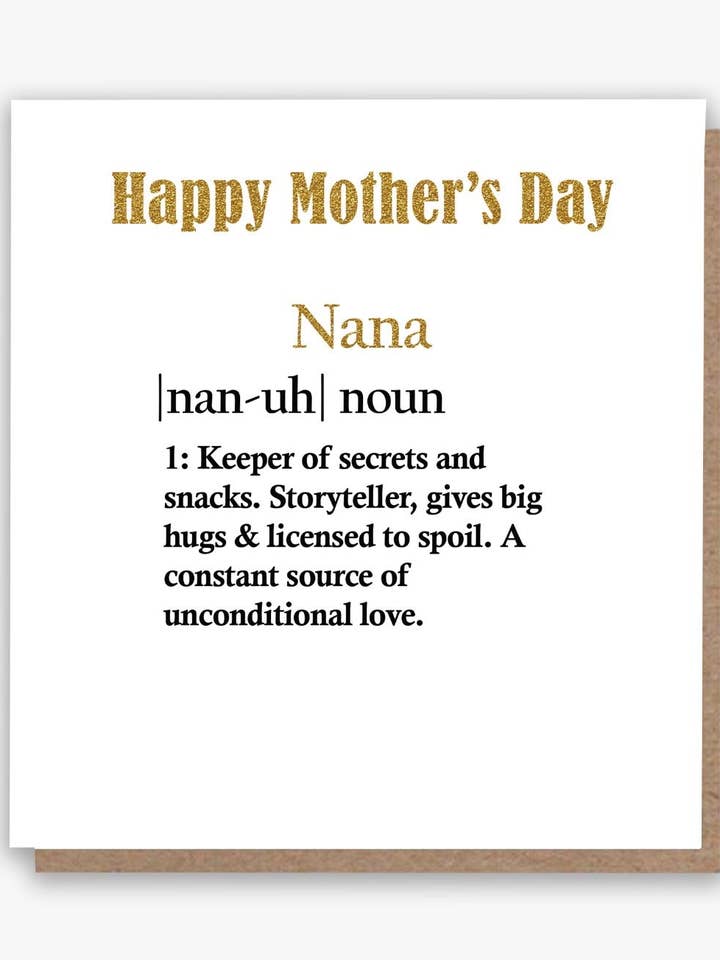 Tarjeta Nana de Feliz Día de la Madre para venta al por mayor de All Shades