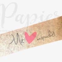 Papierstücke - Wholesale Tape - Packing tape, kraft brown "Packed with love"2
