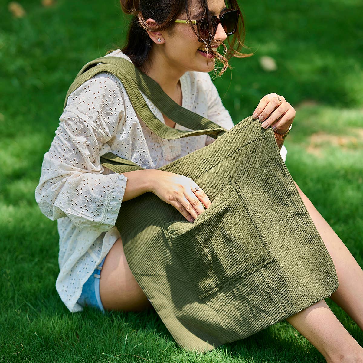 Anju Jewelry – Großhandel Tragetasche – Damen – Cord-Tote mit Fronttasche – verschiedene Farben11