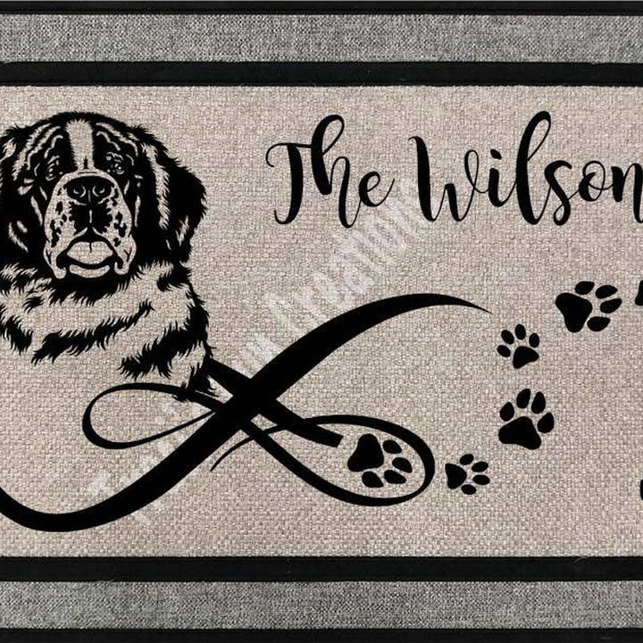 St Bernard Door Mat for wholesale by Traci's Fun Creations