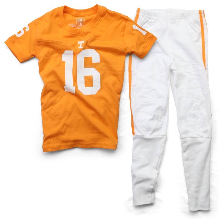 As Shown Wes & Willy Tennessee Volunteers SS Football Pajama for wholesale on Faire