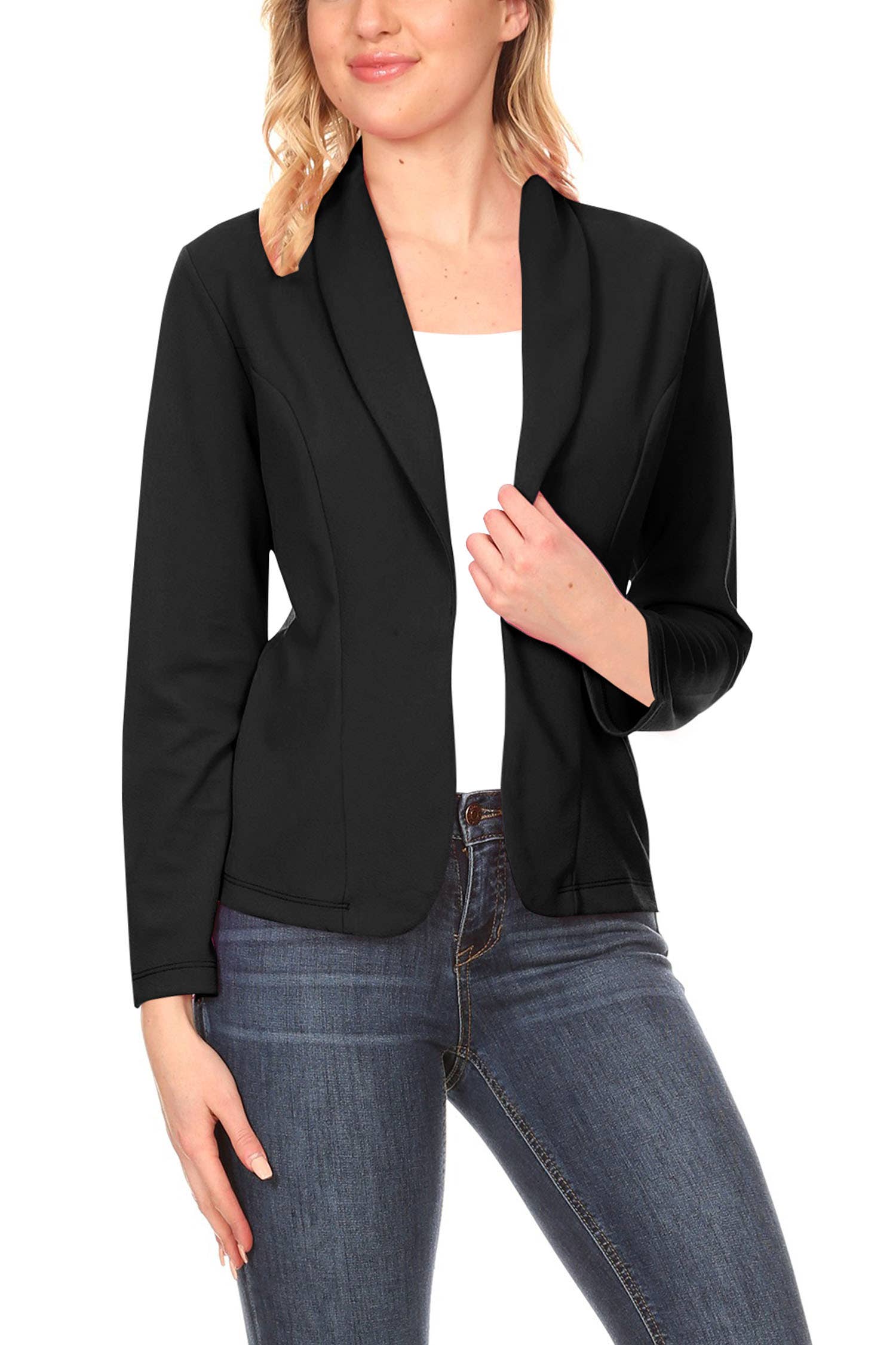 MOA COLLECTION - Vente Blazer – femme - Blazer décontracté à manches longues pour femmes5