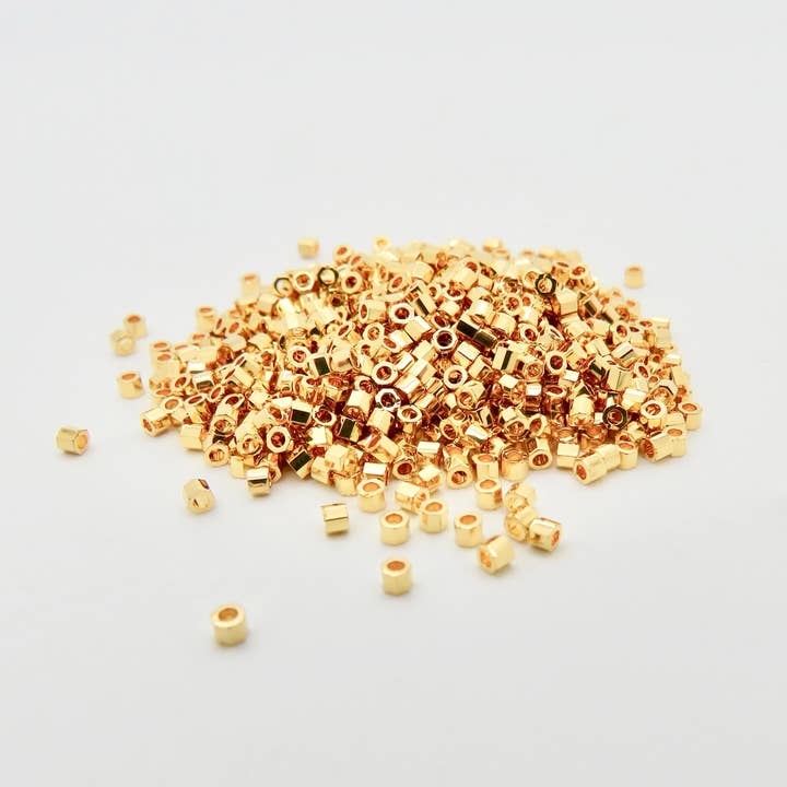 Rosamariposa - Wholesale Beaded Bracelet - Set Of 13 - Dainty 3 Tone Bracelet - 24k Gold Plated2