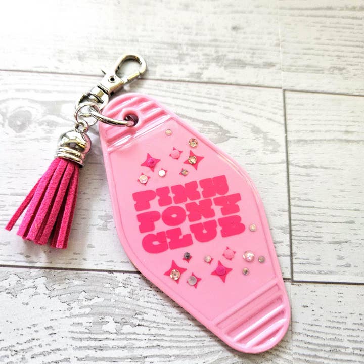 ShesSoCrafty Goods - Wholesale Keychain - Women's - Pink Pony Club Motel Keychain3