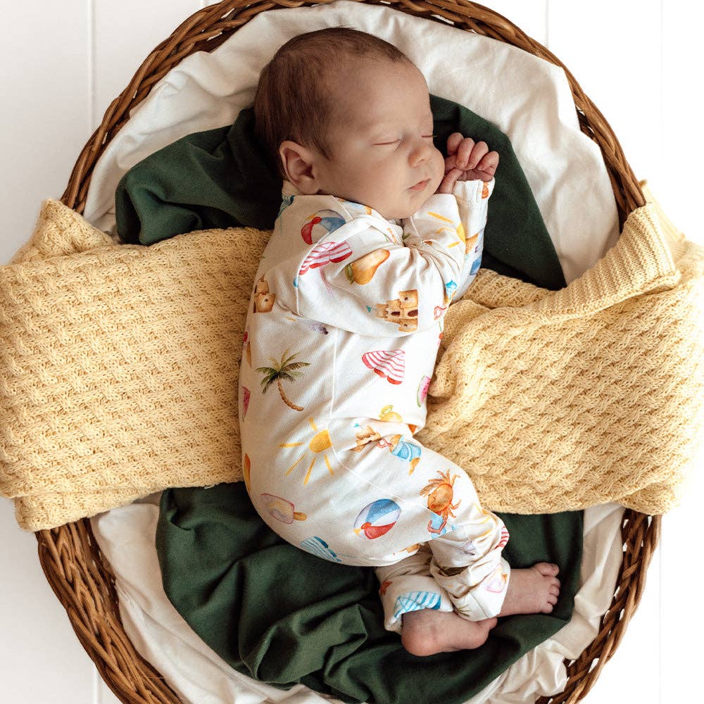 Snuggle Hunny - Wholesale Jumpsuit – Baby - Beach Fun Organic Snugglesuit Convertible Romper5