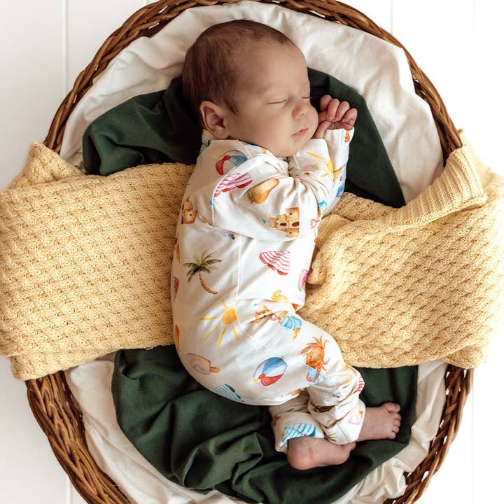 Snuggle Hunny - Wholesale Jumpsuit – Baby - Beach Fun Organic Snugglesuit Convertible Romper5