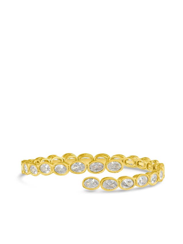 Oval CZ Wrap Bracelet for wholesale by CZ by Kenneth Jay Lane
