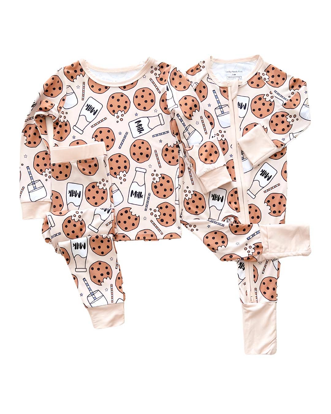 Lucky Panda Kids - Wholesale Sleepwear Set - Kids - Bamboo Kids' Two Piece Set | Milk & Cookies2