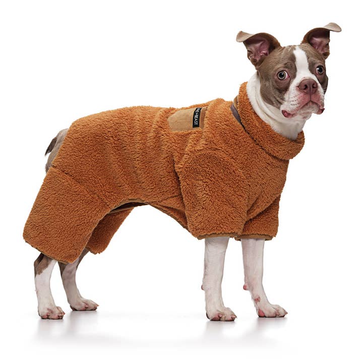 Teddy Bear Sherpa Onesie, cannella per la vendita all'ingrosso da parte di LoveThyBeast