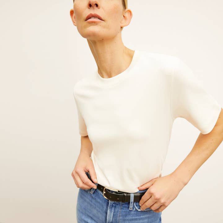 M.M.LaFleur - Wholesale T-Shirt - Women's - Leslie T-Shirt - Organic Pima Cotton :: Ivory