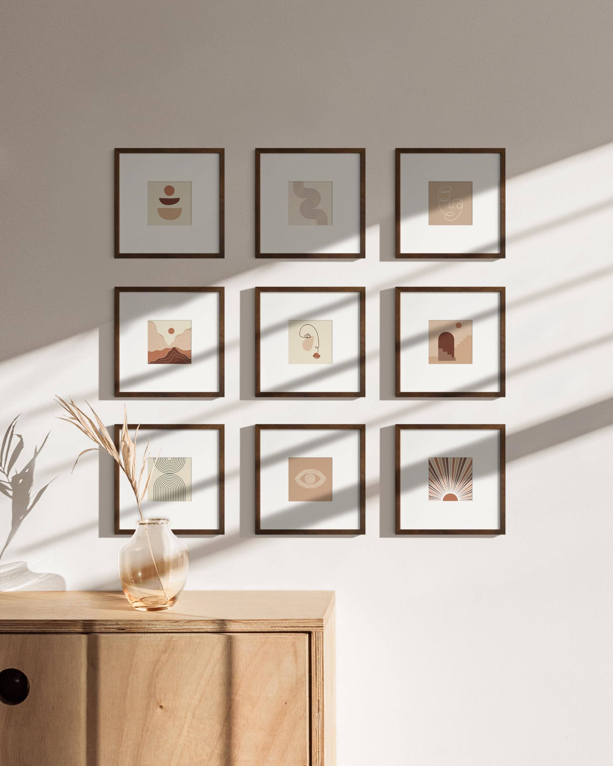 Haus and Hues - Venta al por mayor Marcos de fotos - Marco cuadrado de nogal y roble para fotos8