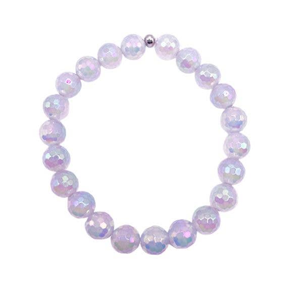 Balans - Mystic White Agat Facetterat 8mm Armband för wholesale av Featherly