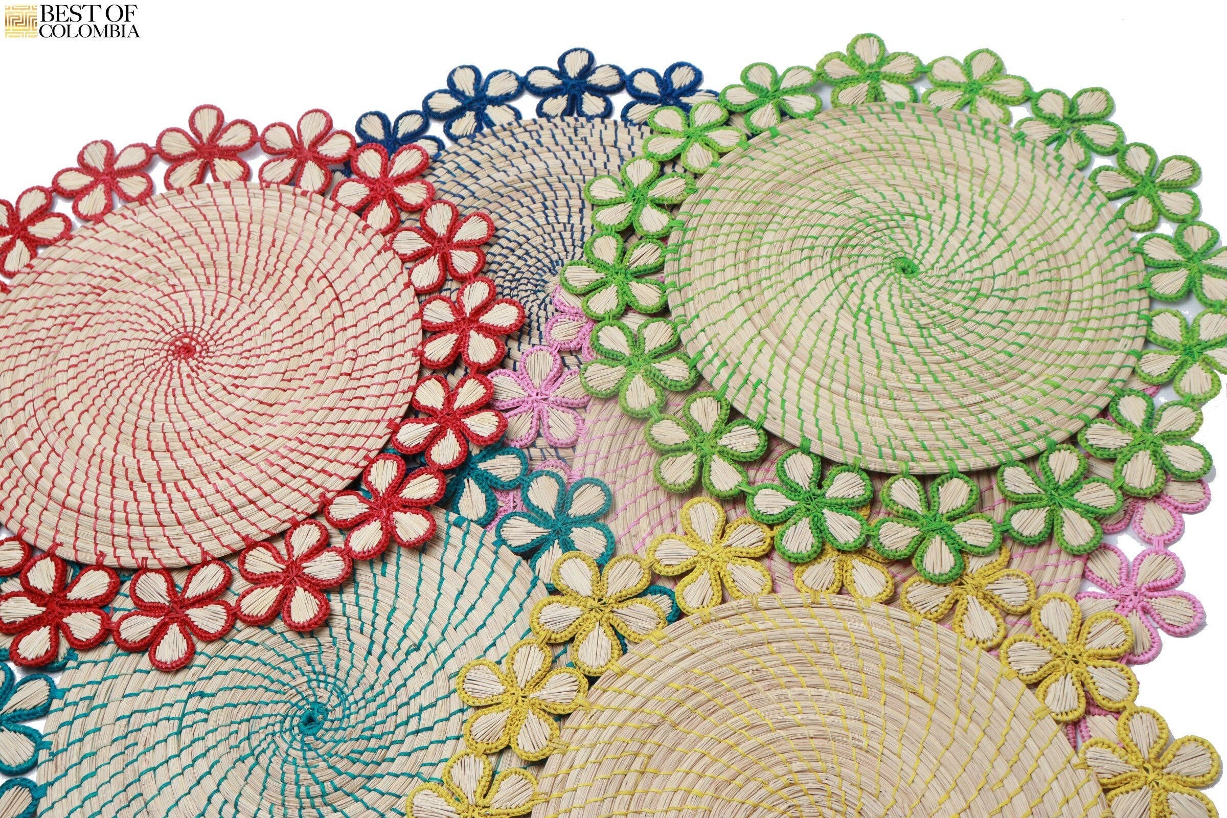 Best of Colombia LLC - Wholesale Placemat - Tale Floral Placemat - 16-5 inches1